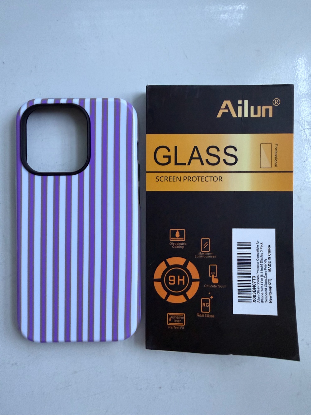 iPhone 14 Pro (6.1) Striped Phone Case and Screen Protectors